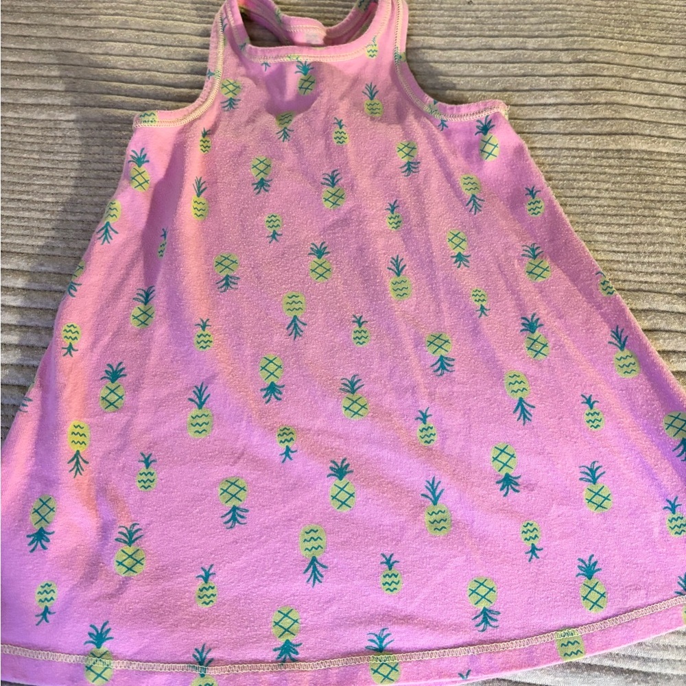 Pink Pineapple Print Dress